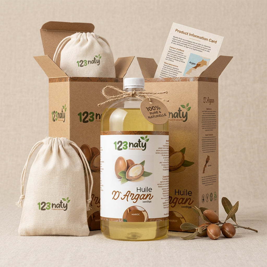 Huile d'Argan cosmétique - présentation packaging