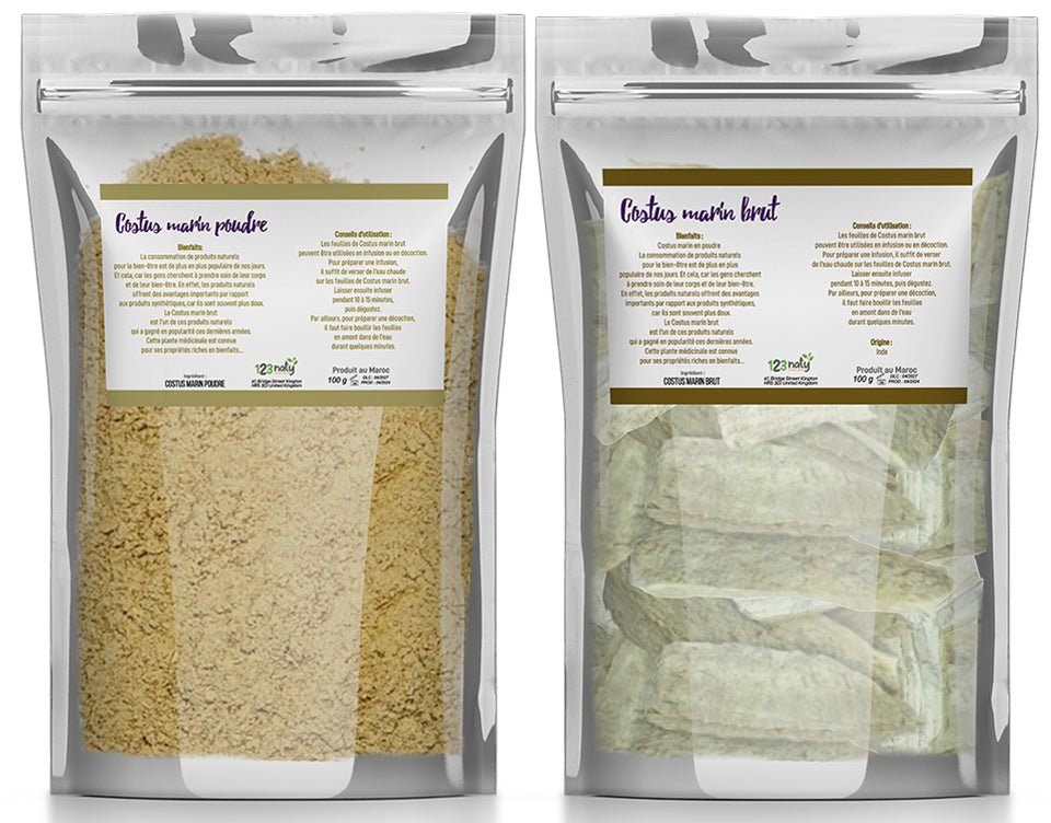 Pack 100g Costus Marin Brut & 100g Costus Marin en Poudre