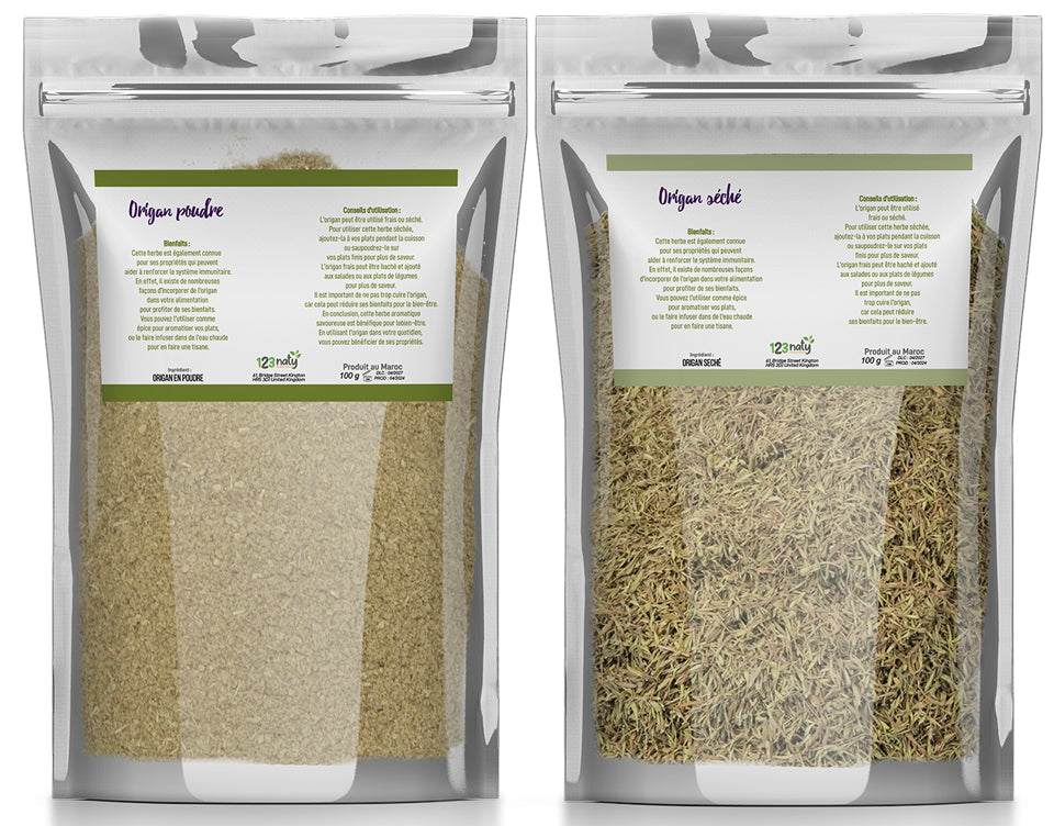 Pack 100g Origan en Feuille Séché & 100g Origan en Poudre