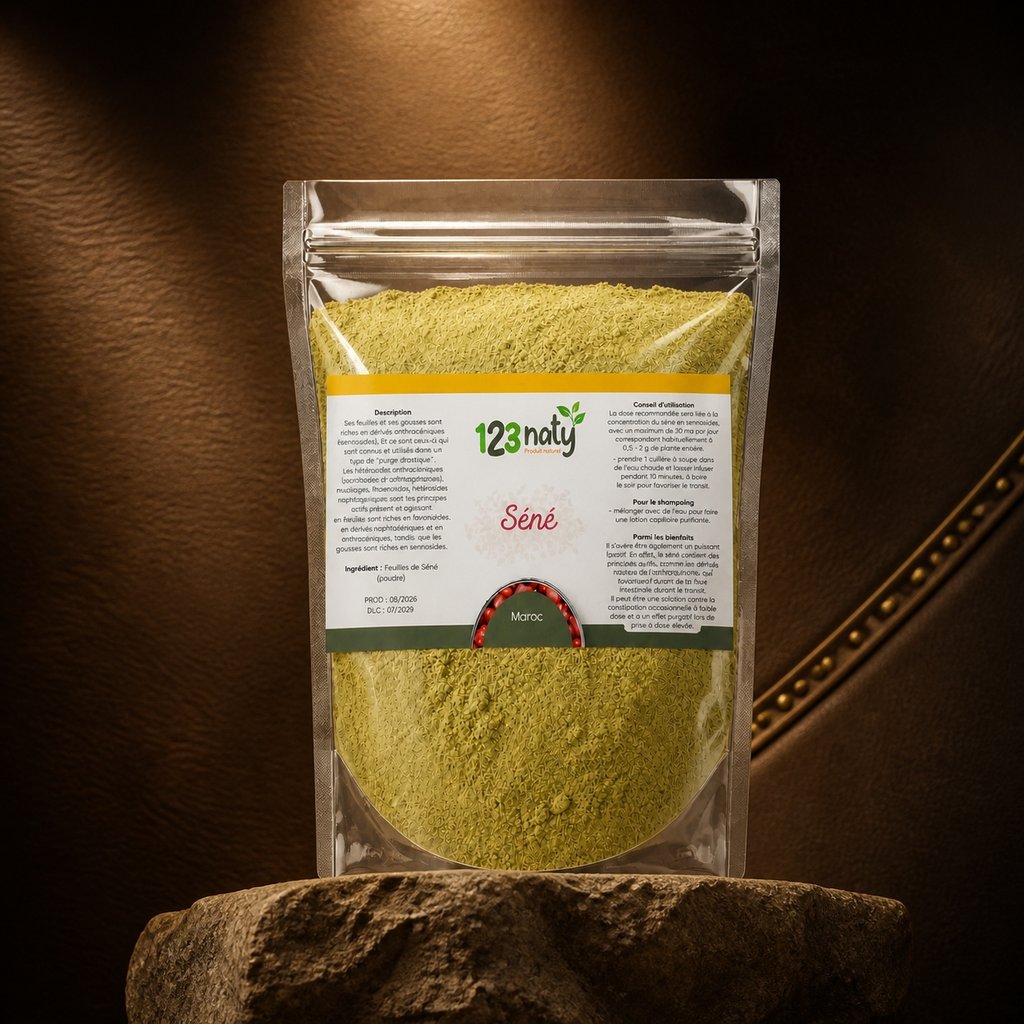 100g Feuille de Séné en Poudre | 123NATY — Présentation premium