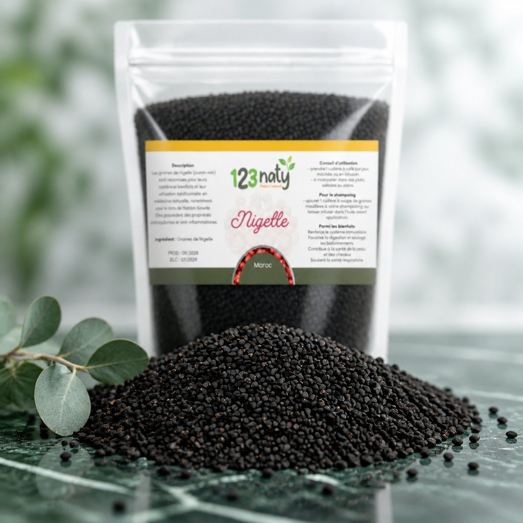 100g Graine de Nigelle | 123NATY — Texture en gros plan