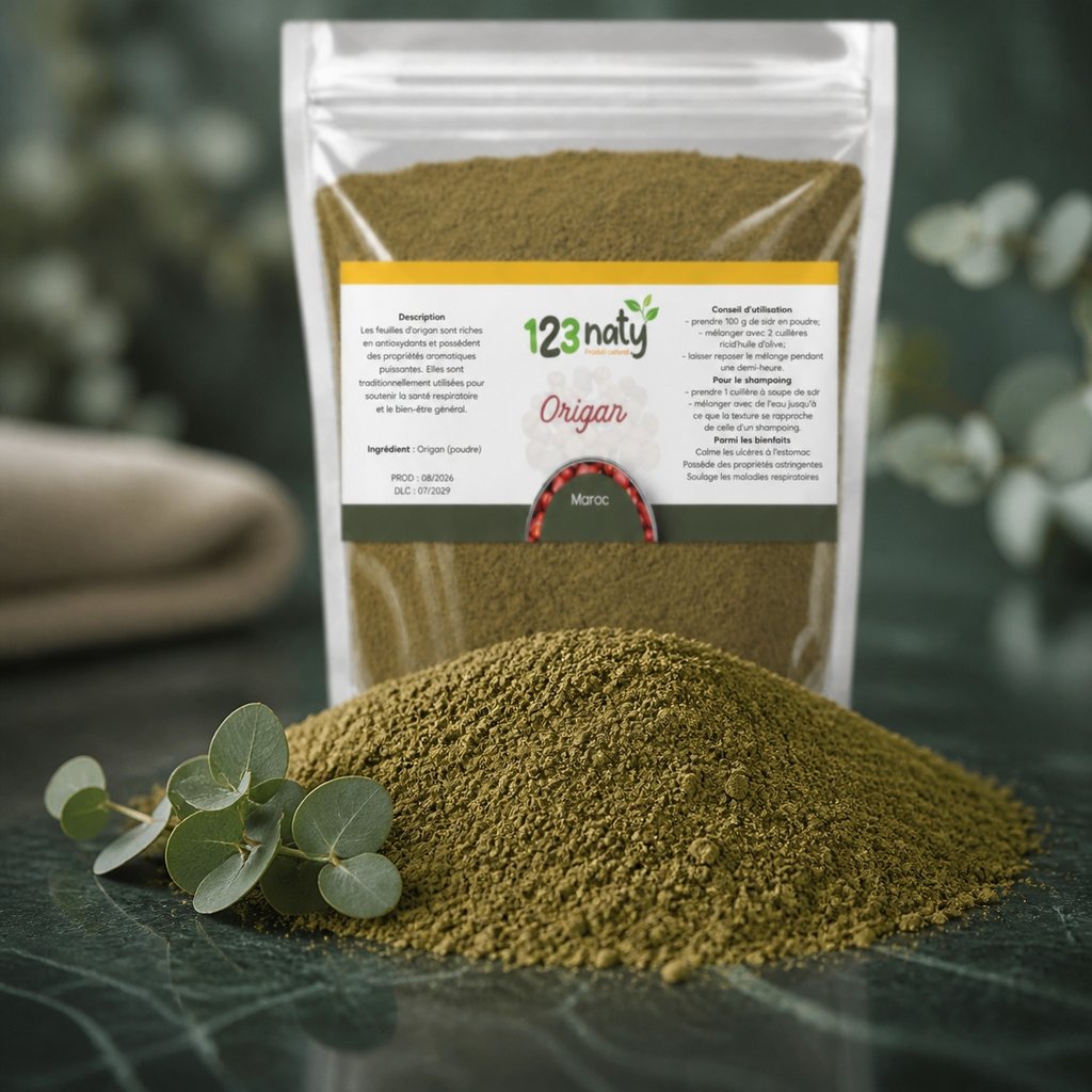 100g Origan en Poudre — Texture en gros plan