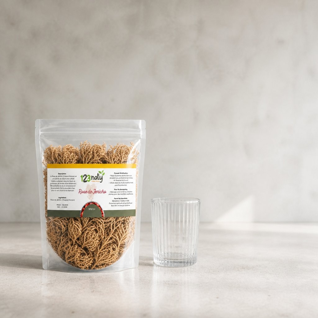 100g Rose de Jericho - Chajarat Mariam | 123NATY — Taille réelle du produit