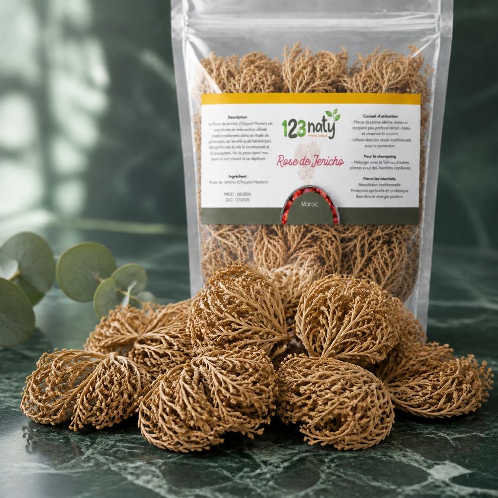 100g Rose de Jericho - Chajarat Mariam | 123NATY — Texture en gros plan