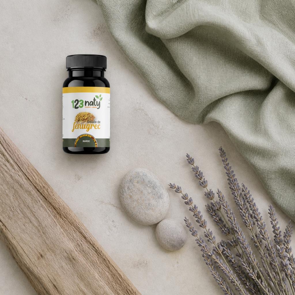 120 Gélule de Fenugrec | 123NATY — Ambiance flat lay