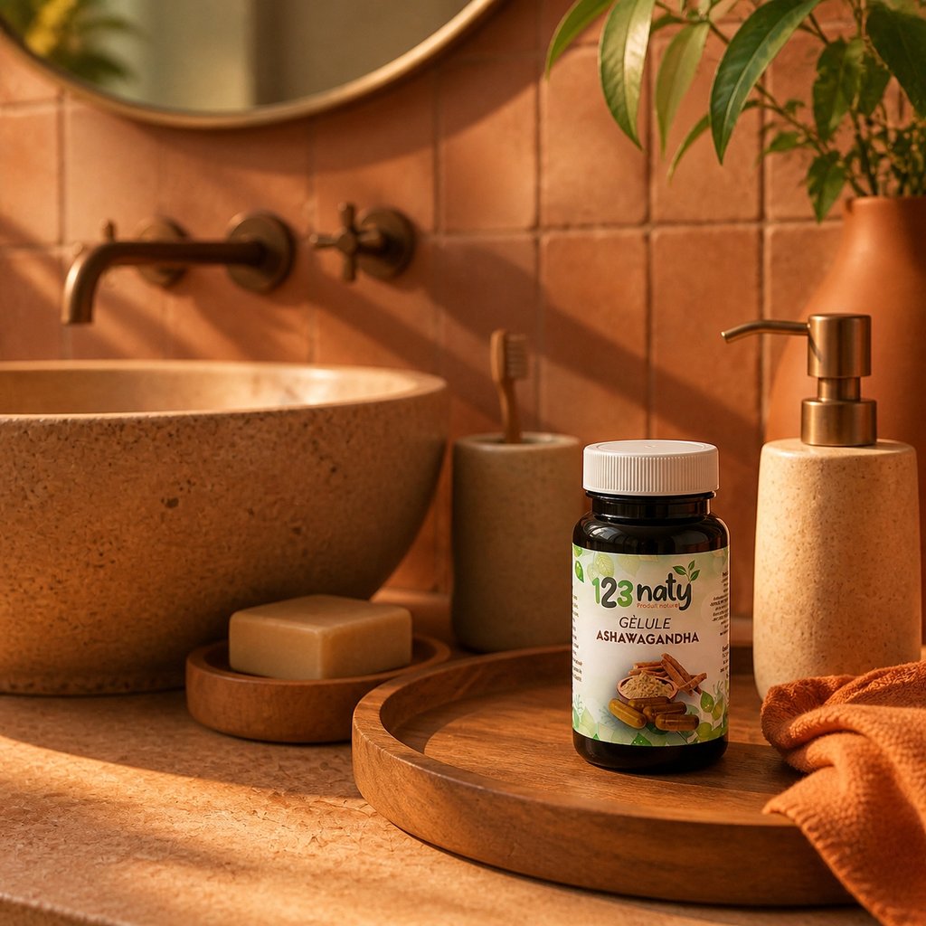 120 Gélules Ashwaganda 100% Naturel | 123NATY — Mise en scène d'usage