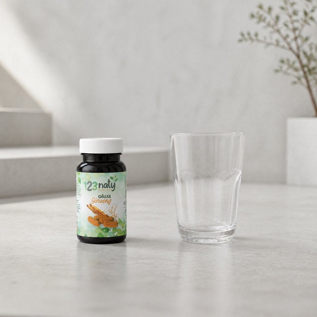 120 Gélules de Ginseng | 123NATY — Taille réelle du produit