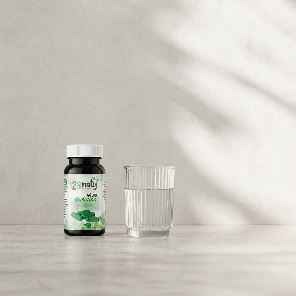 120 Gélules de Spiruline | 123NATY — Taille réelle du produit