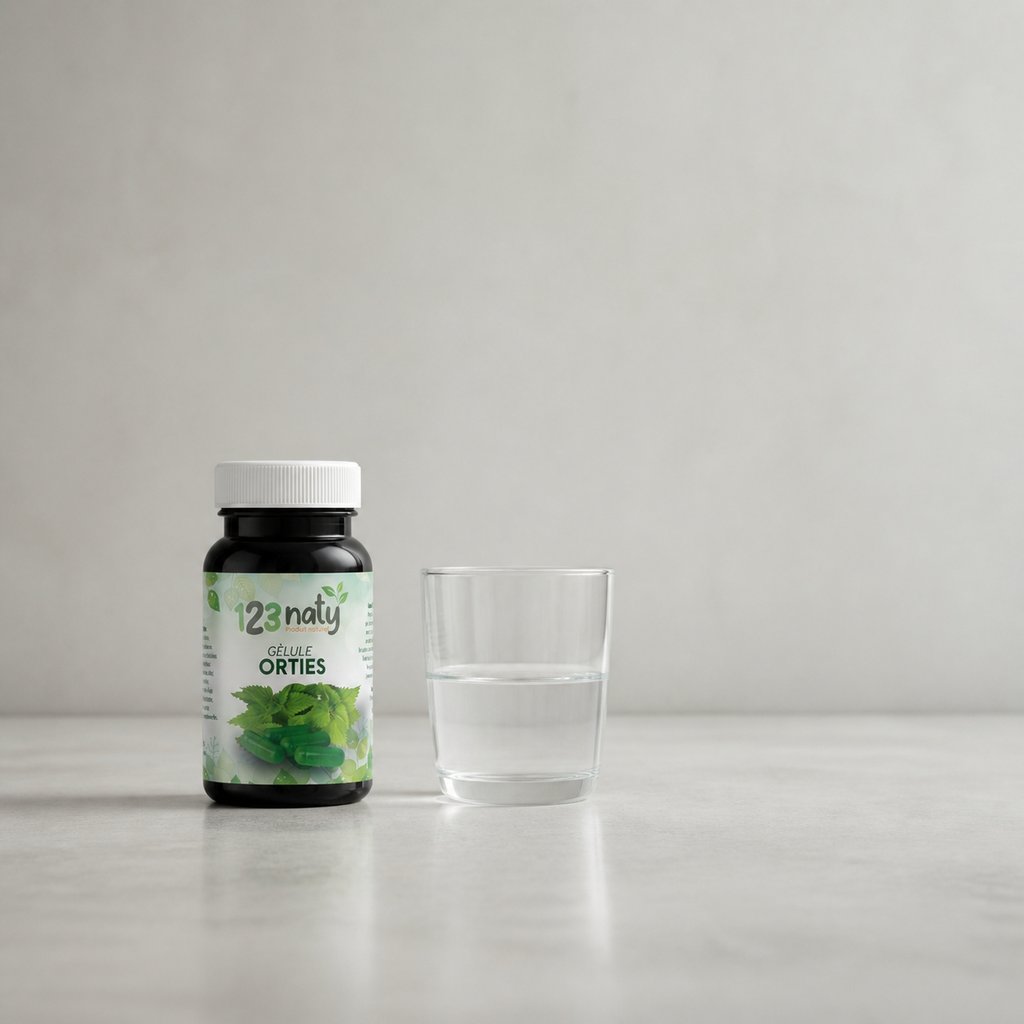 120 Gélules d'ortie 100% Naturel | 123NATY — Taille réelle du produit