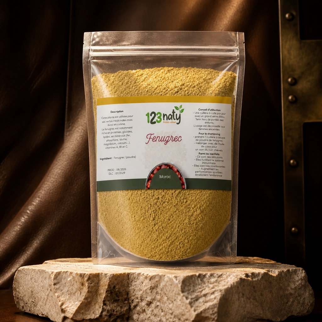 1kg Fenugrec en Poudre – 100% Naturel – Superaliment Santé & Bien-être | 123NATY — Présentation premium