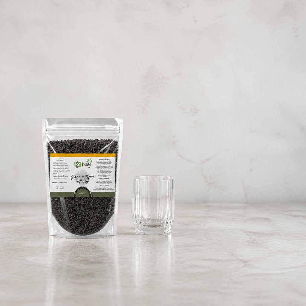 1Kg Graine de Nigelle d’Arabie – Cumin Noir & Naturel | Nigella Sativa | 123NATY — Taille réelle du produit