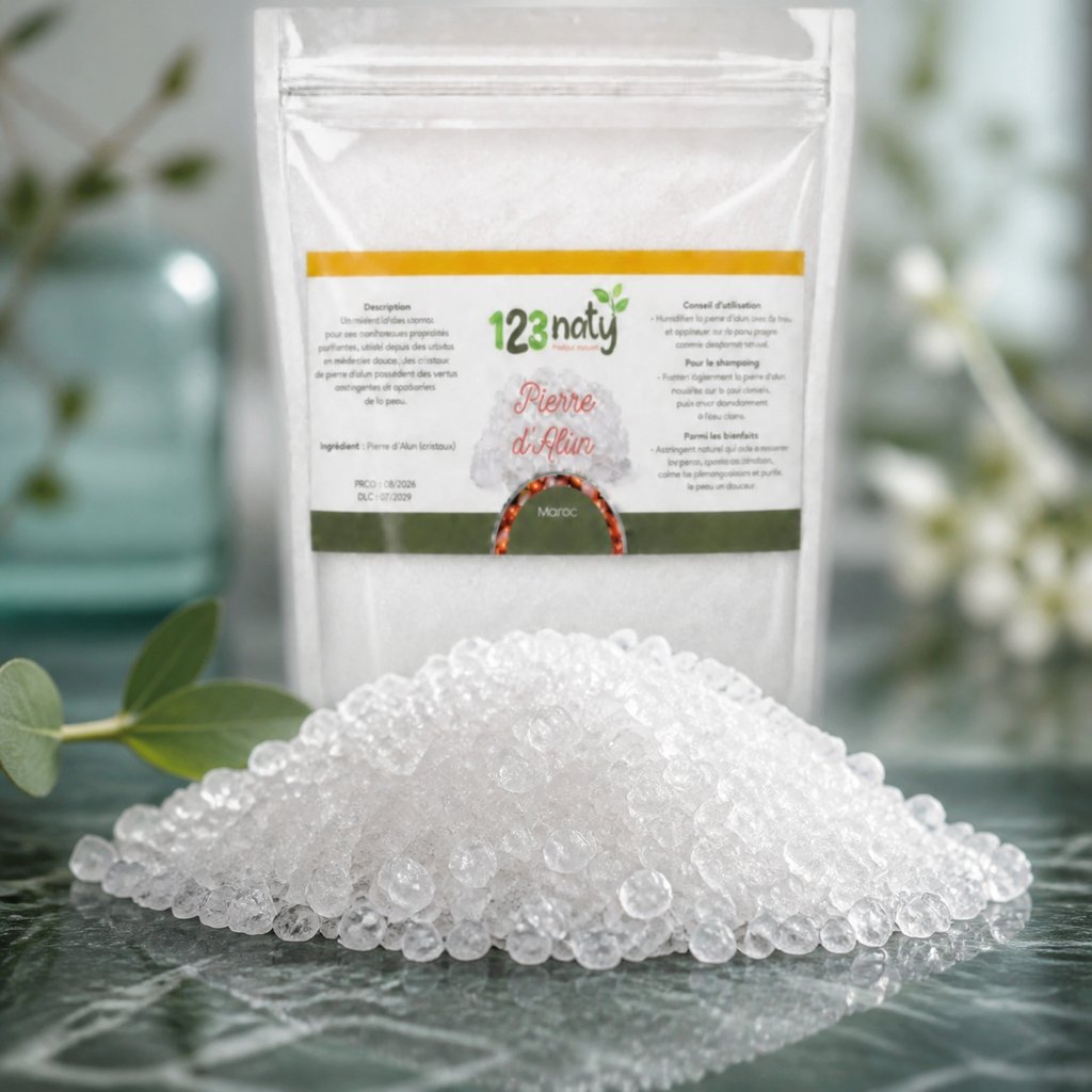 1kg Pierre d'Alun Poudre Cristaux | 123NATY — Texture en gros plan