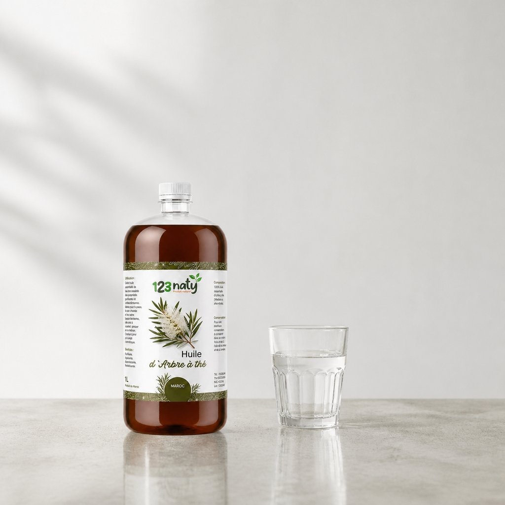 1L Huile d'Arbre de Thé Végétale | 123NATY — Taille réelle du produit