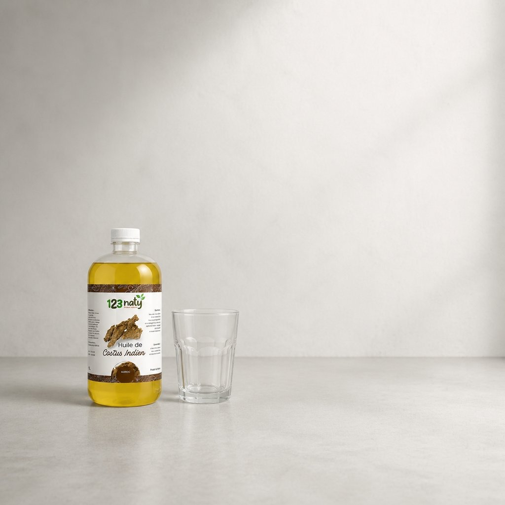 1L Huile de Costus Indien – 100% Naturelle – Vitalité & Détox | 123NATY — Taille réelle du produit