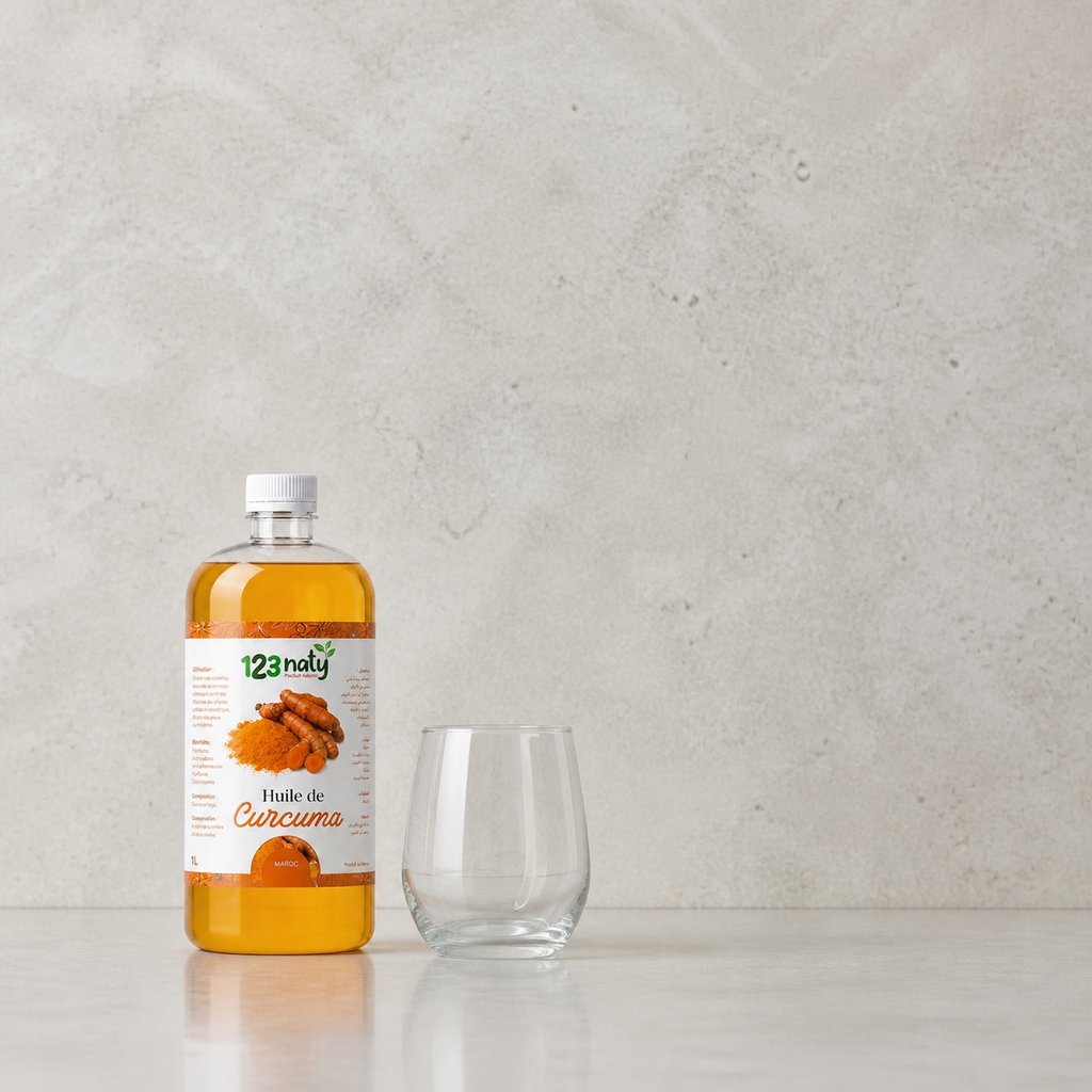 1L Huile de Curcuma | 123NATY — Taille réelle du produit