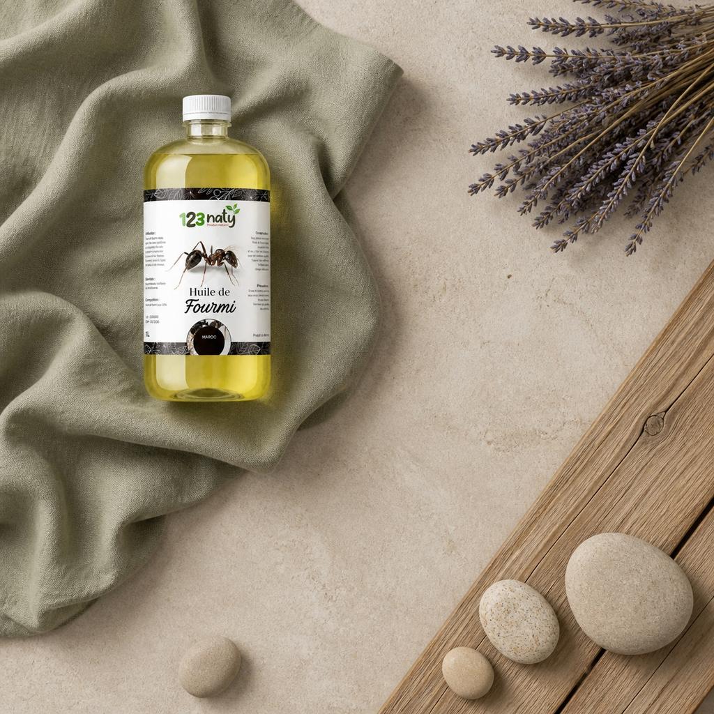 1L Huile de Fourmi | 123NATY — Ambiance flat lay
