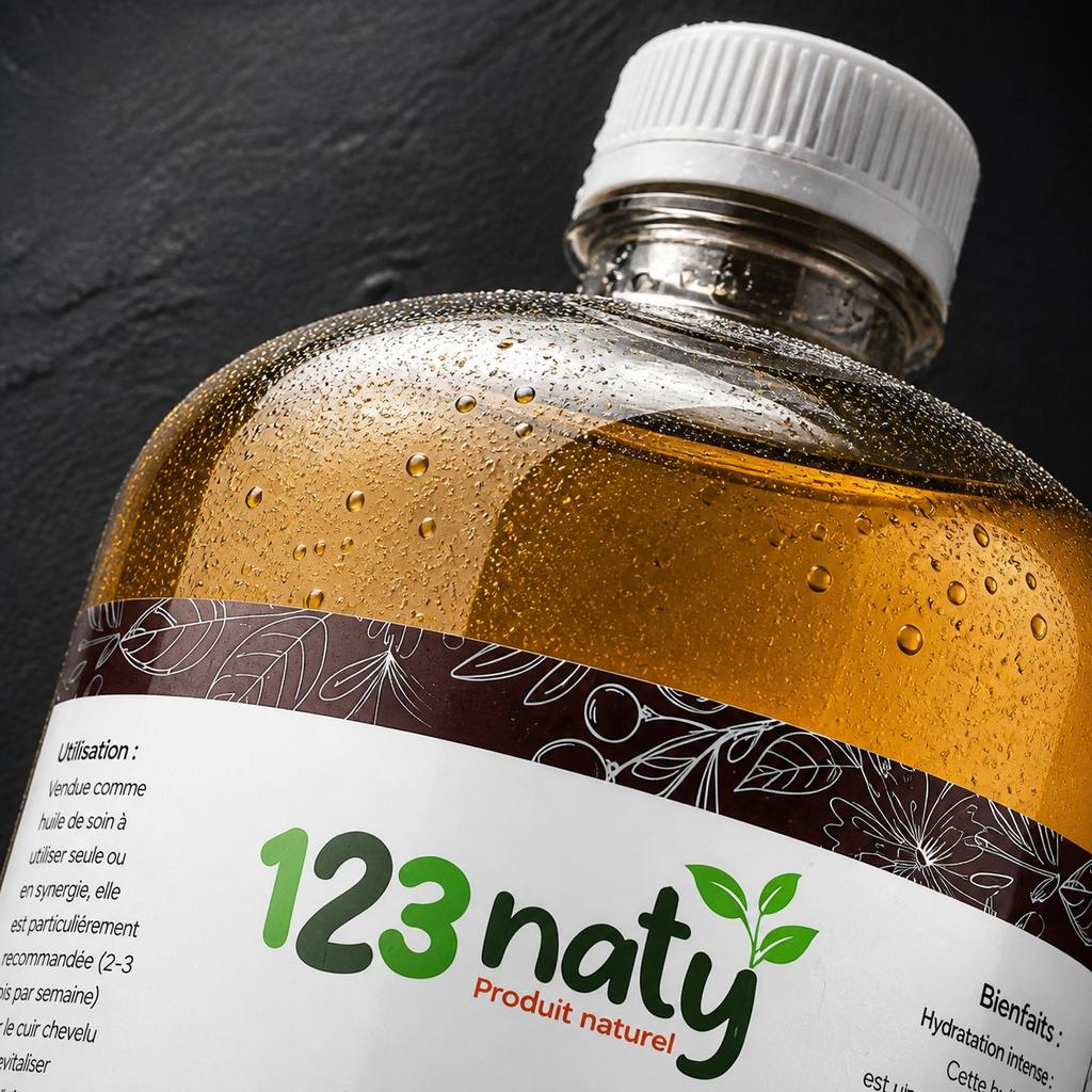 1L Huile de Girofle | 123NATY — Détail macro du flacon