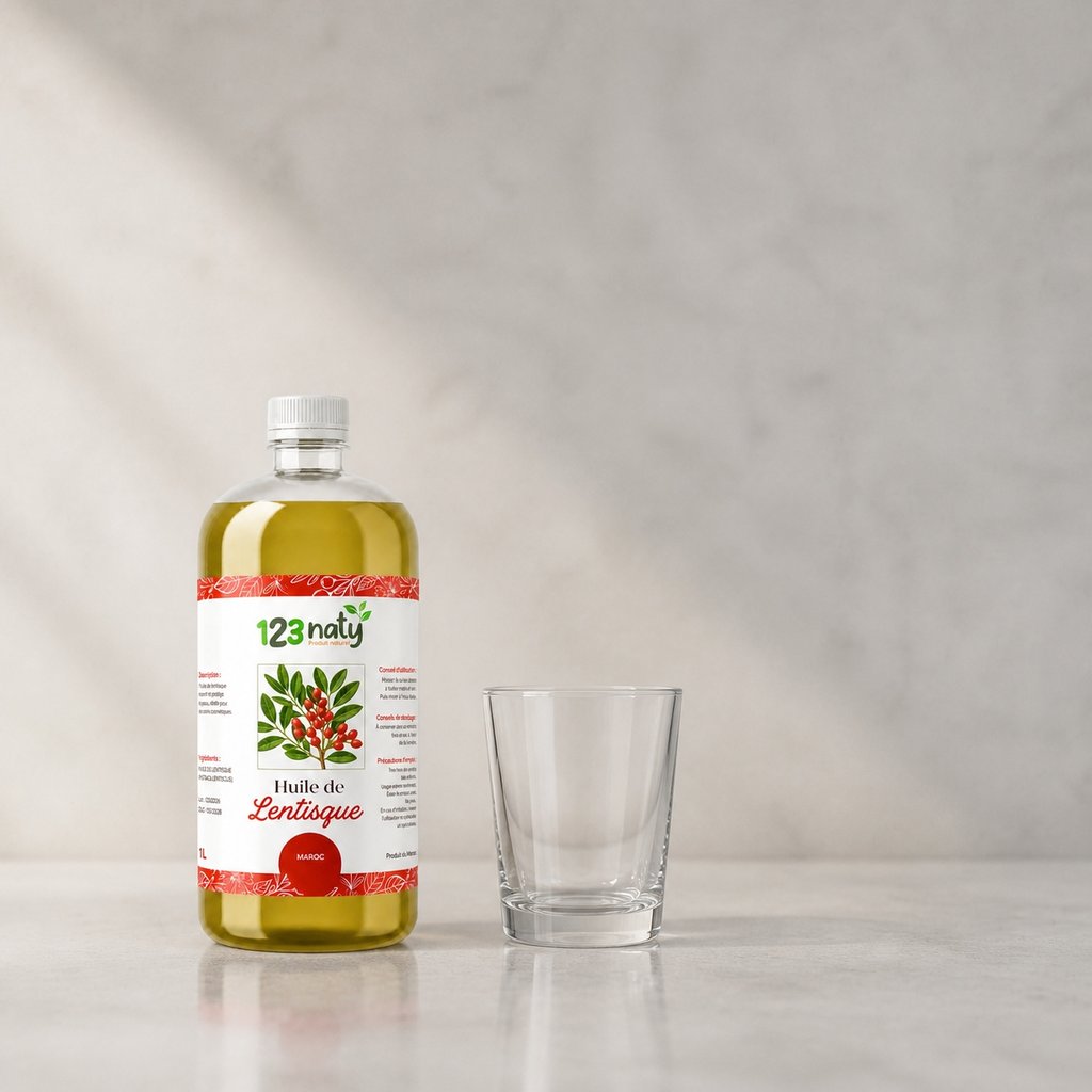 1L Huile de Lentisque | 123NATY — Taille réelle du produit