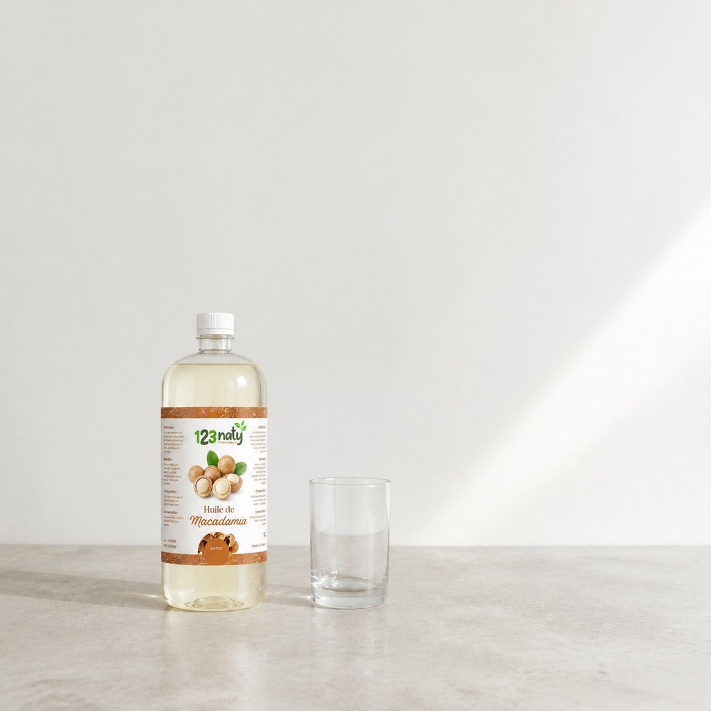 1L Huile de Macadamia | 123NATY — Taille réelle du produit