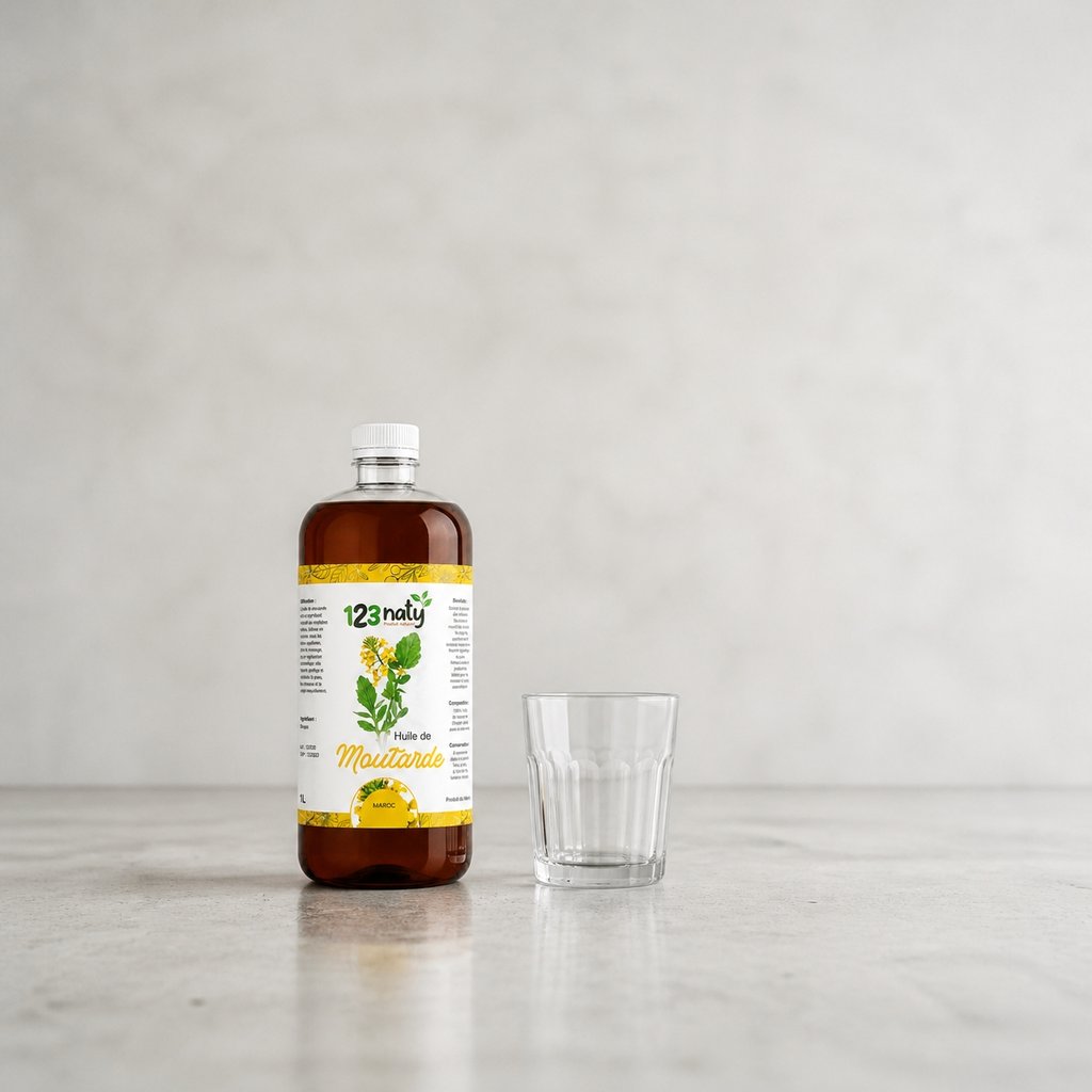 1L Huile de Moutarde | 123NATY — Taille réelle du produit