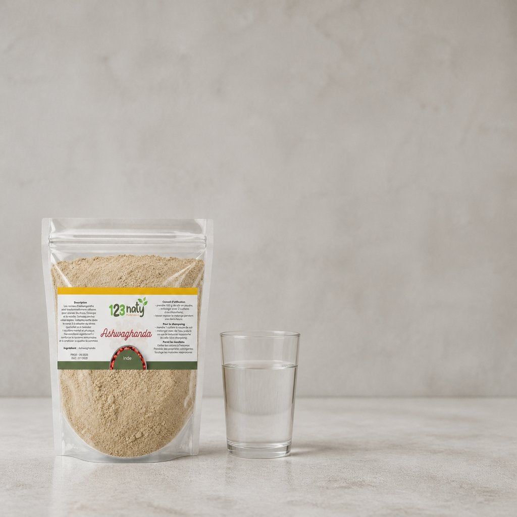 2X 100g Ashwaghanda en Poudre | 123NATY — Taille réelle du produit