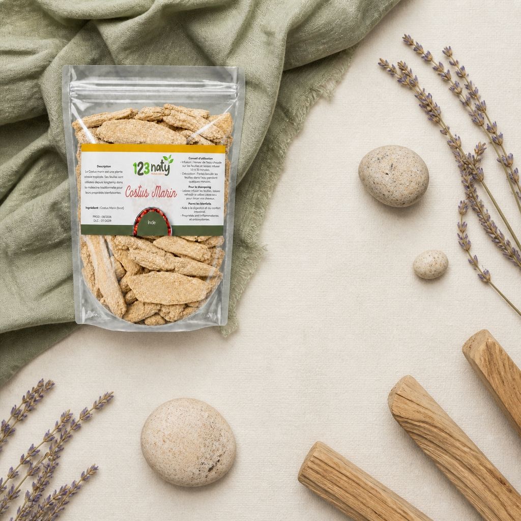 2X 100g Costus Marin Brut | 123NATY — Ambiance flat lay