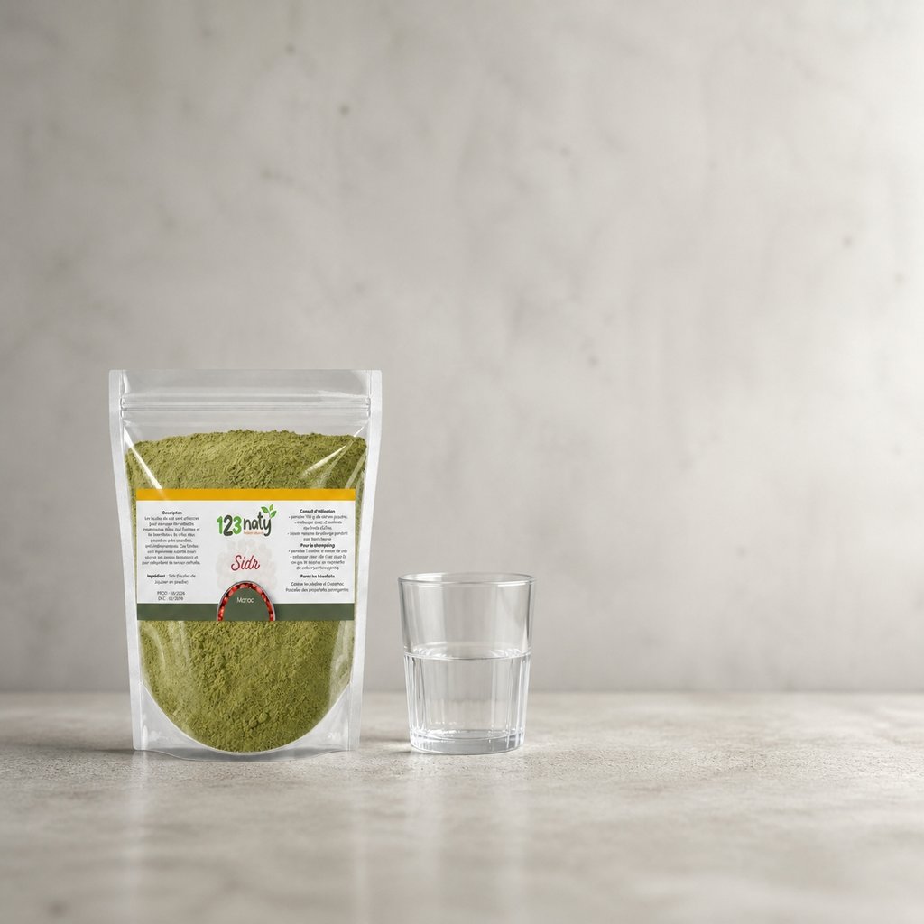 2X 100g Feuille de Jujubier (Sidr) en Poudre | 123NATY — Taille réelle du produit