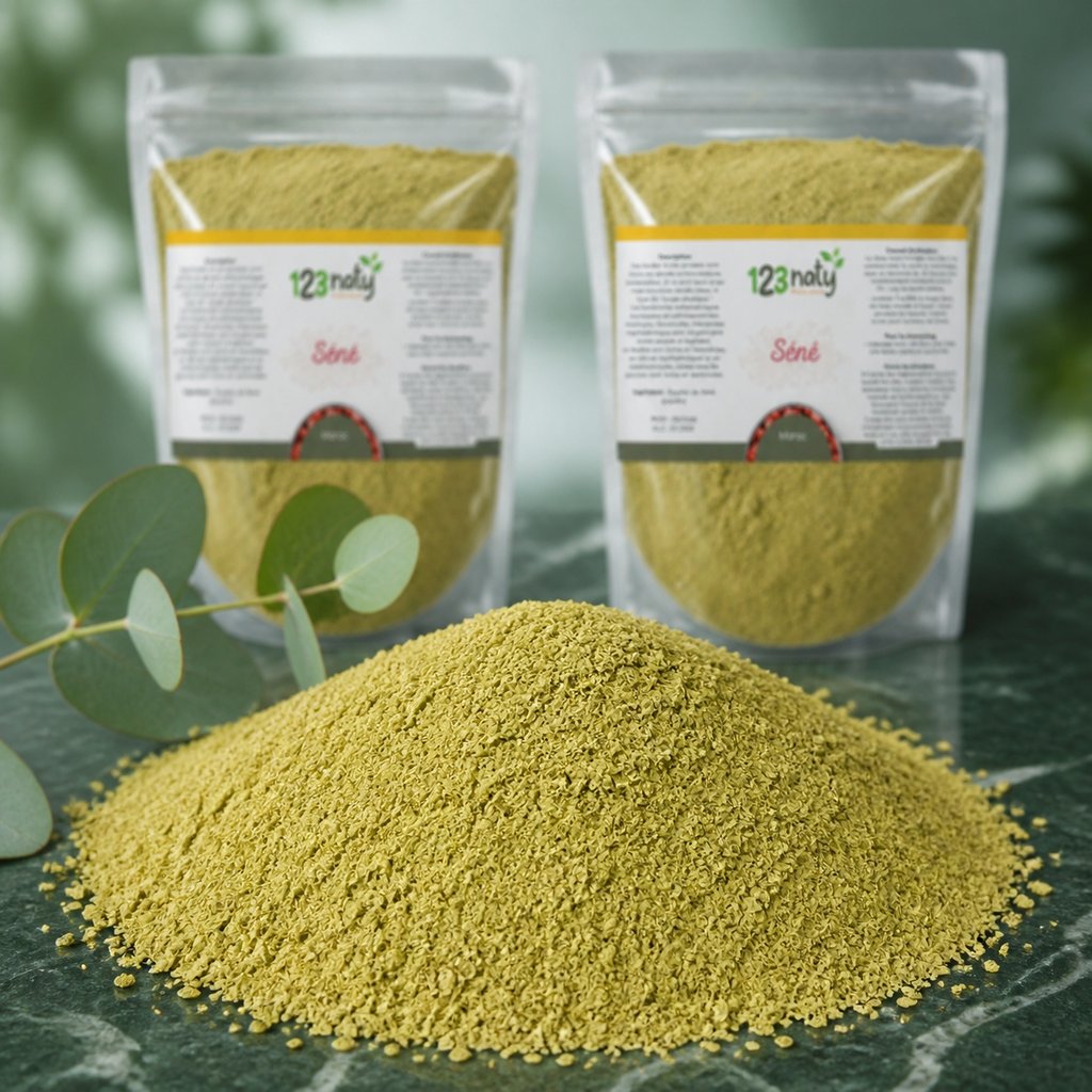 2X 100g Feuille de Séné en Poudre | 123NATY — Texture en gros plan