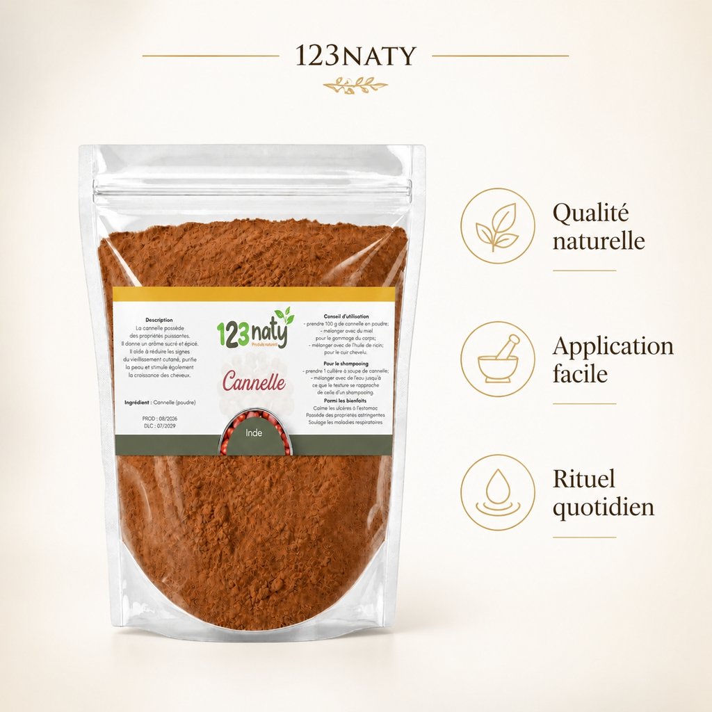 2X 1kg Cannelle Poudre | 123NATY — Infographie bénéfices clés