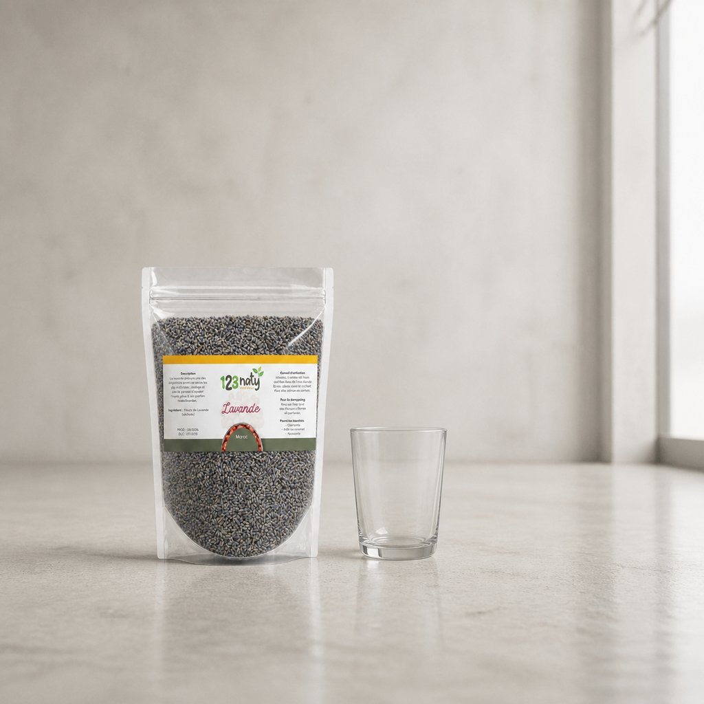 Pack 1kg Fleur de Lavande séché & 1kg Lavande en Poudre | 123NATY — Taille réelle du produit