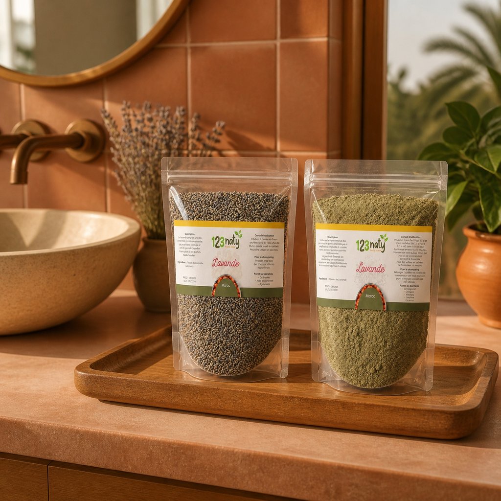 Pack 1kg Fleur de Lavande séché & 1kg Lavande en Poudre | 123NATY — Mise en scène d'usage