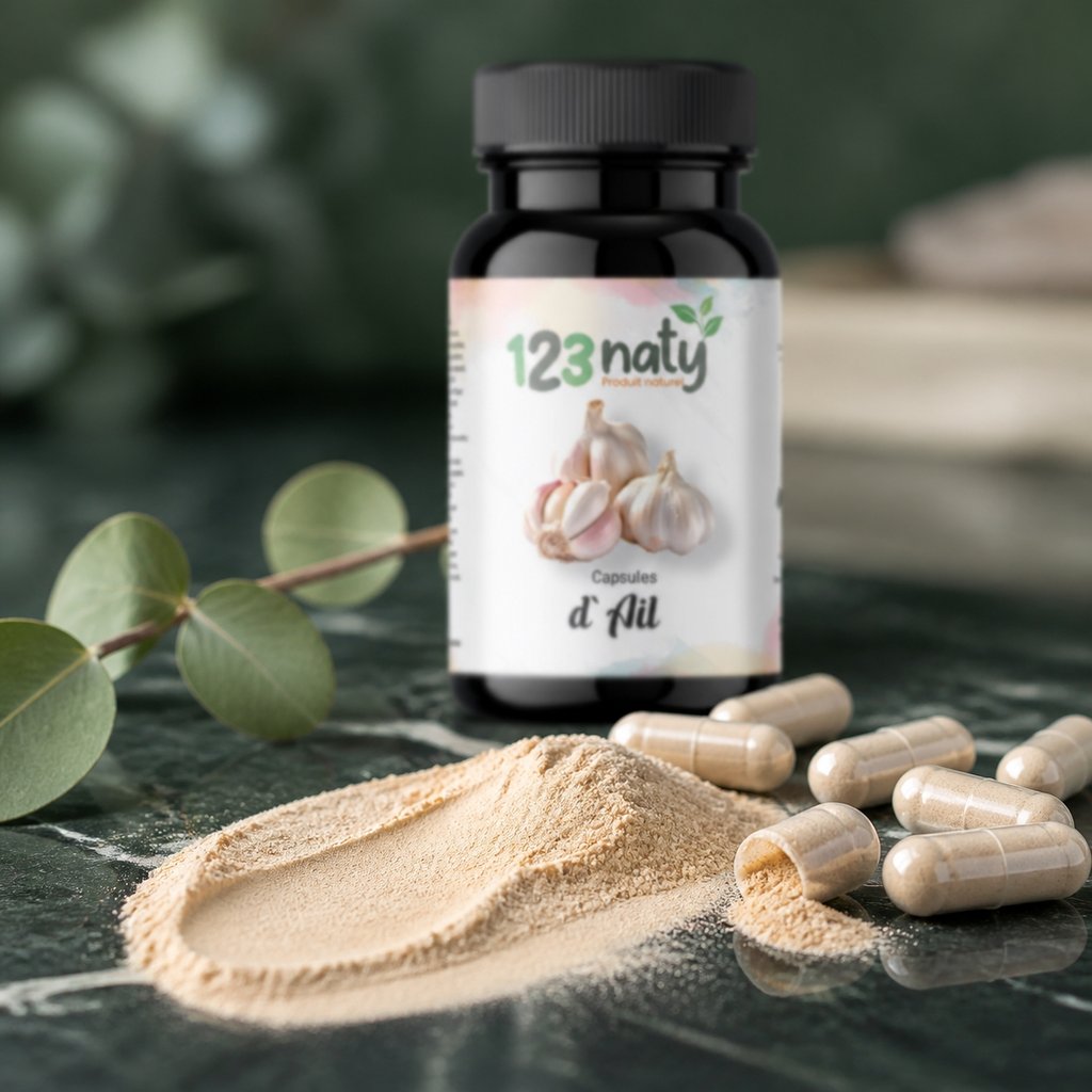 50 Capsules d'Ail — Texture en gros plan