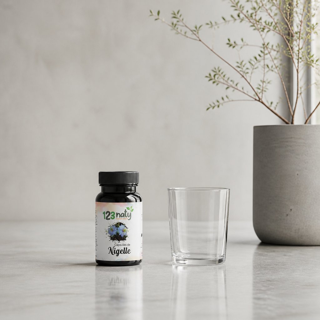 50 Capsules de Nigelle | 123NATY — Taille réelle du produit