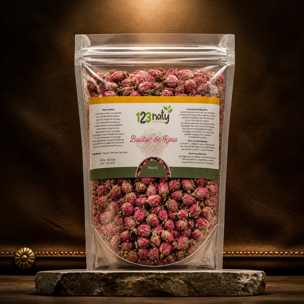 100g Bouton de Rose Séchée | 123NATY — Présentation premium