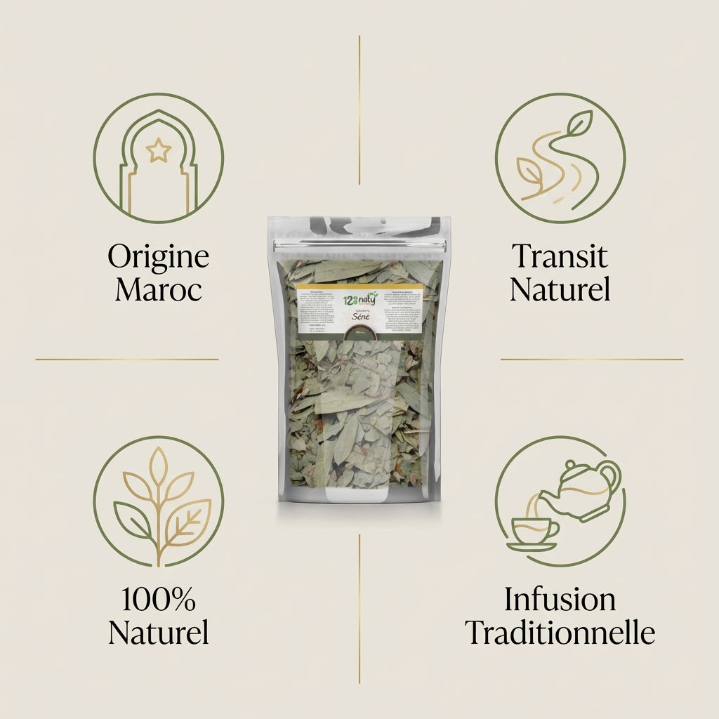 Feuilles de Séné 1kg - infographie-benefices