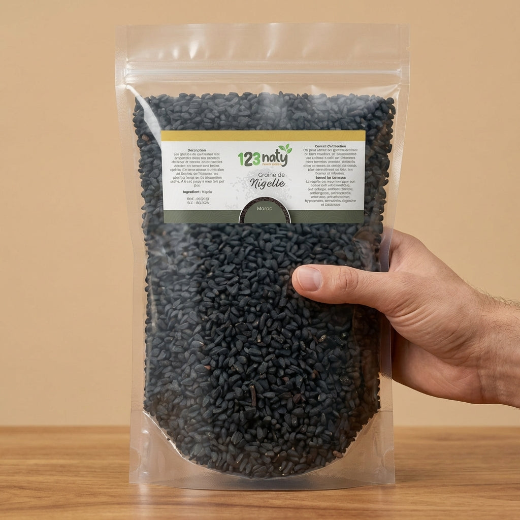 Graines de Nigelle 1kg - dimensions-echelle