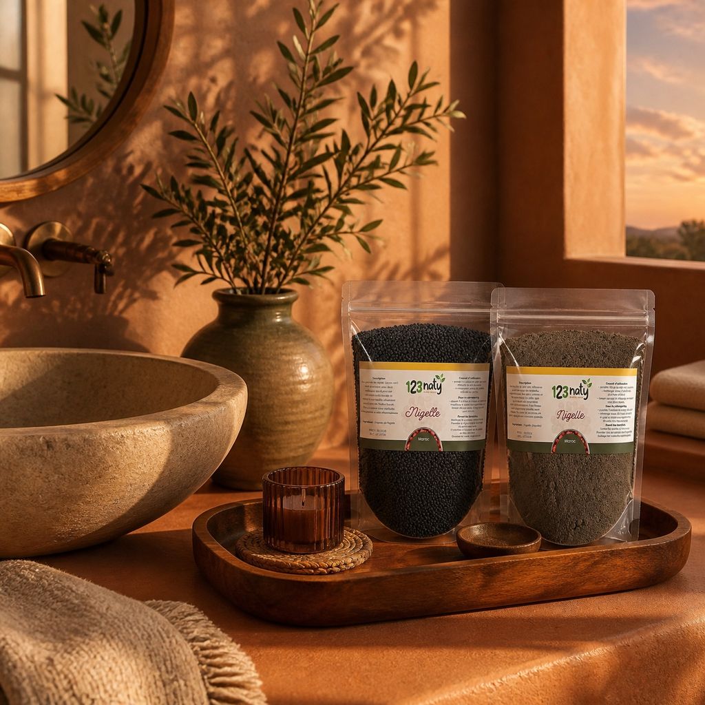 Pack 100g Graine de Nigelle & 100g Graine de Nigelle en Poudre | 123NATY — Mise en scène d'usage