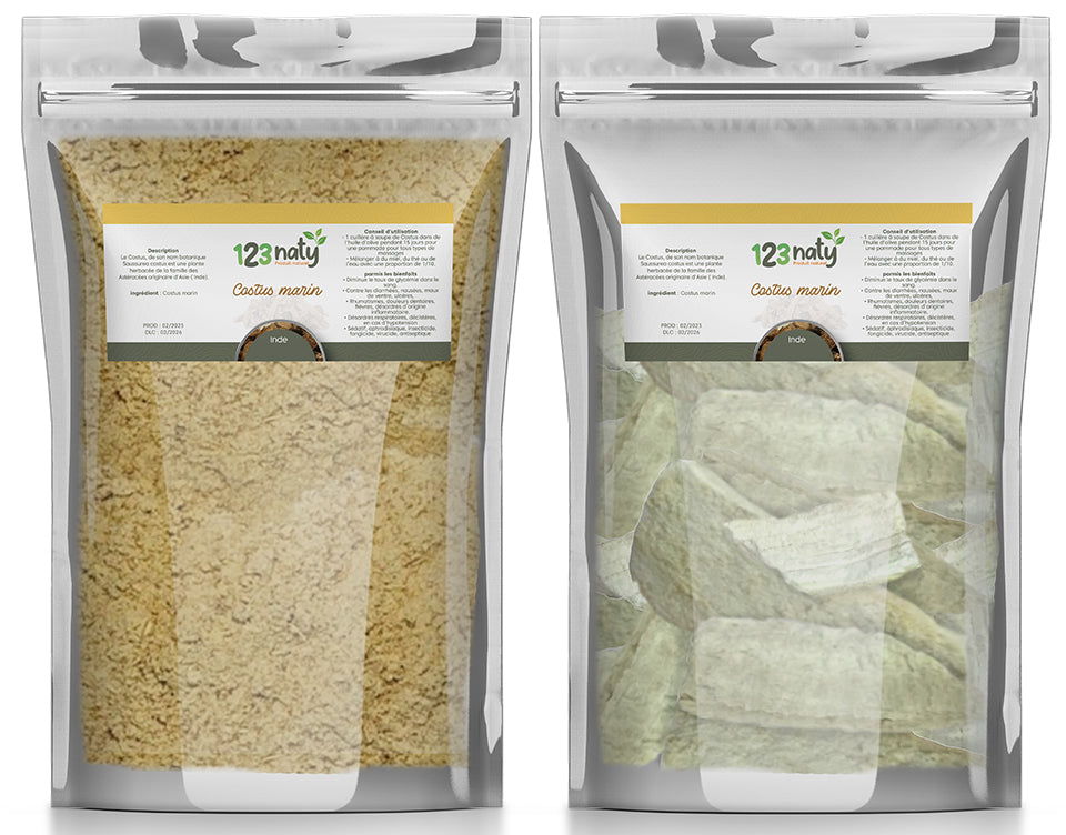 Pack 1kg Costus Marin Brut & 1kg Costus Marin en Poudre