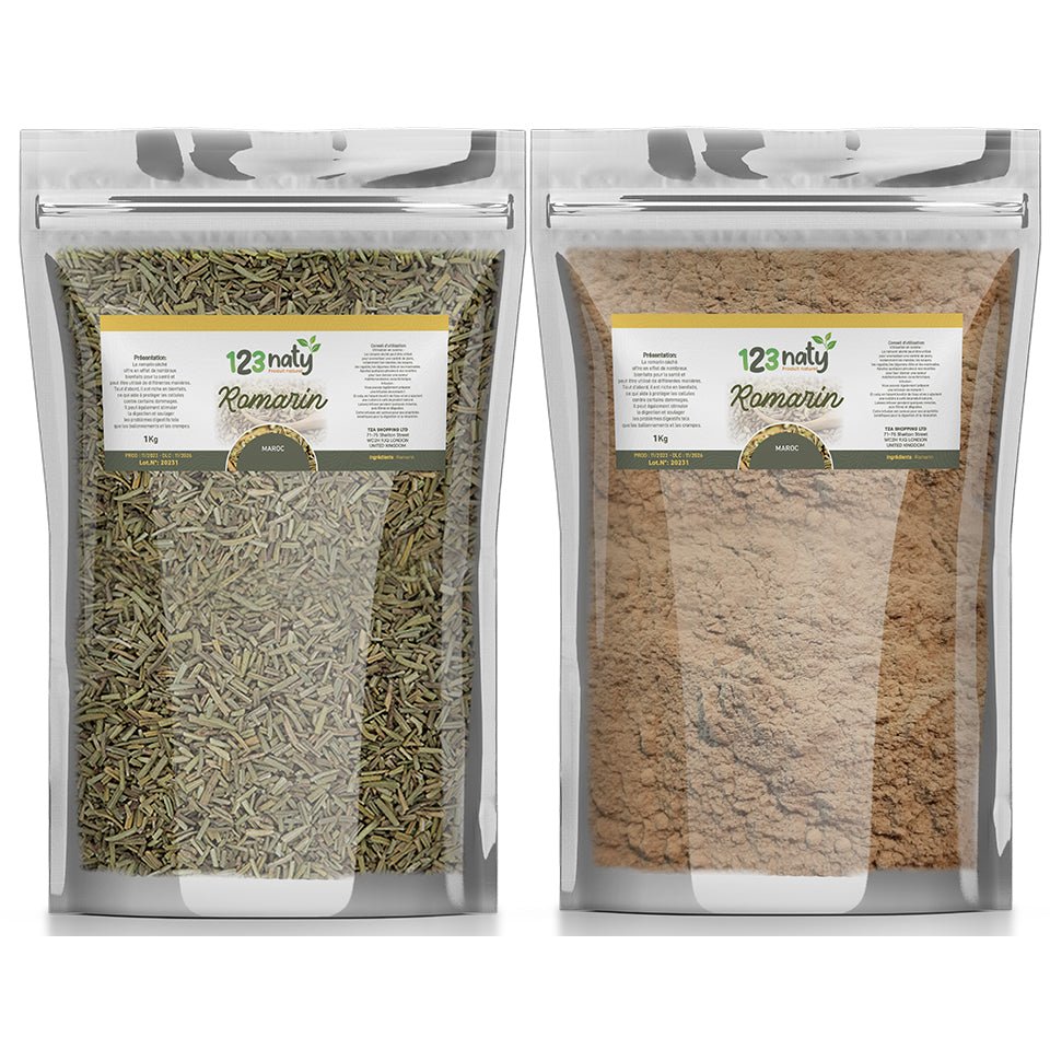 Pack 1kg Romarin Poudre & 1kg Romarin Séchée | 123NATY — pack de 2 produits
