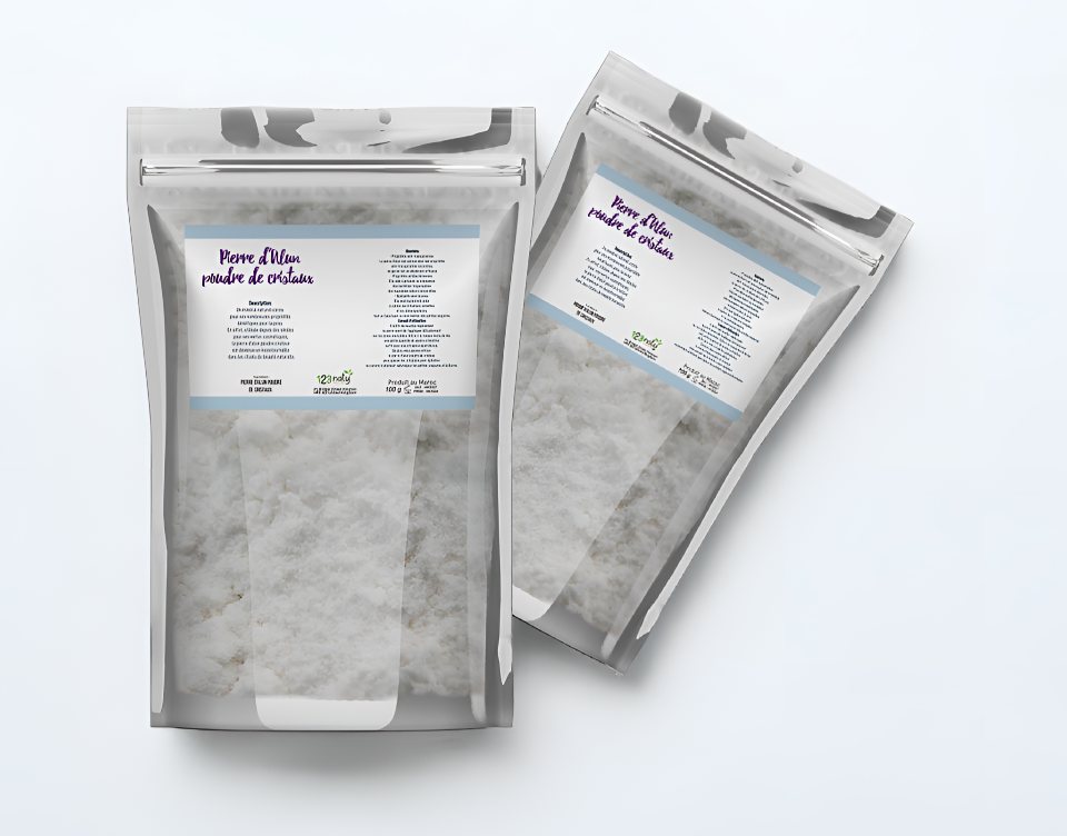 2X 100g Pierre d'Alun Poudre Cristaux