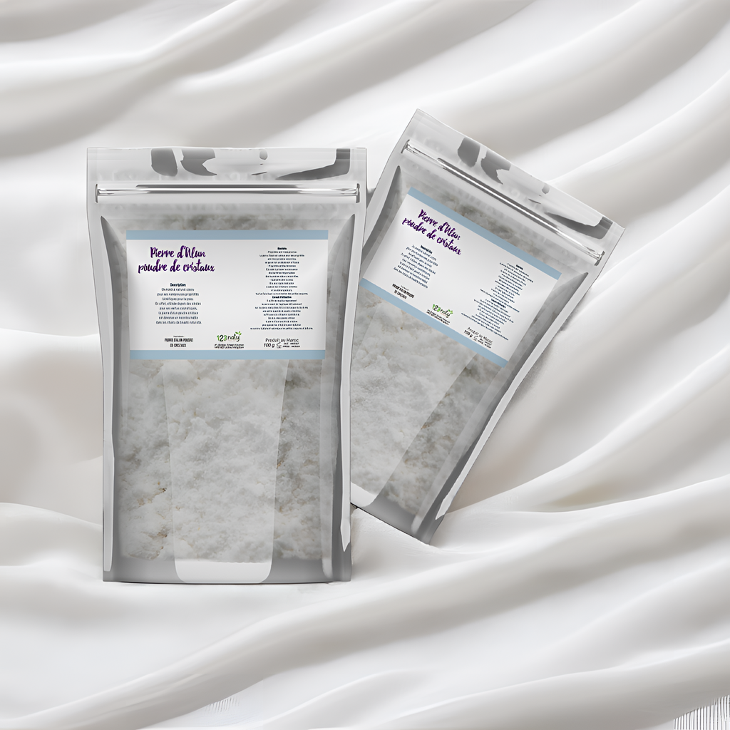 2X 100g Pierre d'Alun Poudre Cristaux