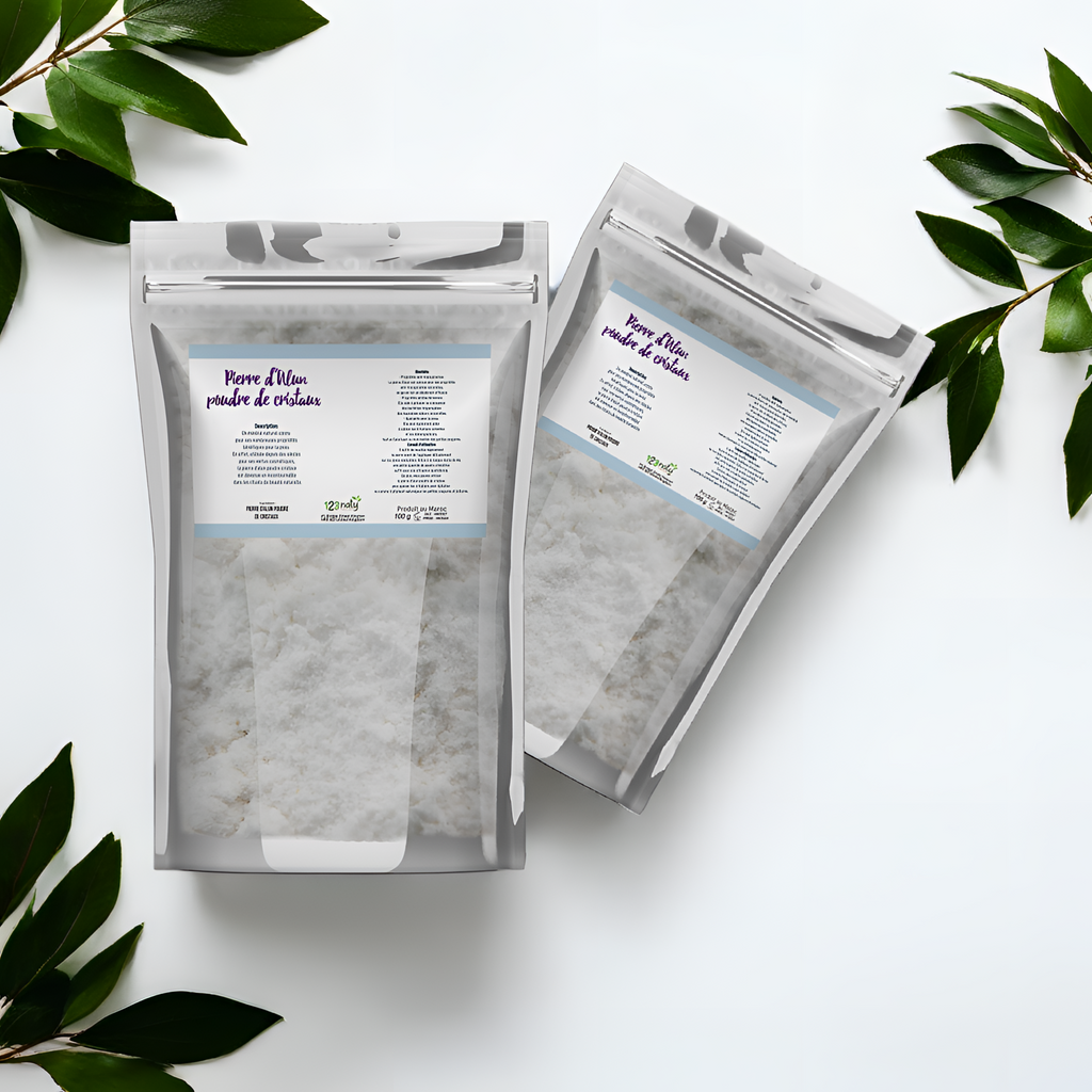 2X 100g Pierre d'Alun Poudre Cristaux