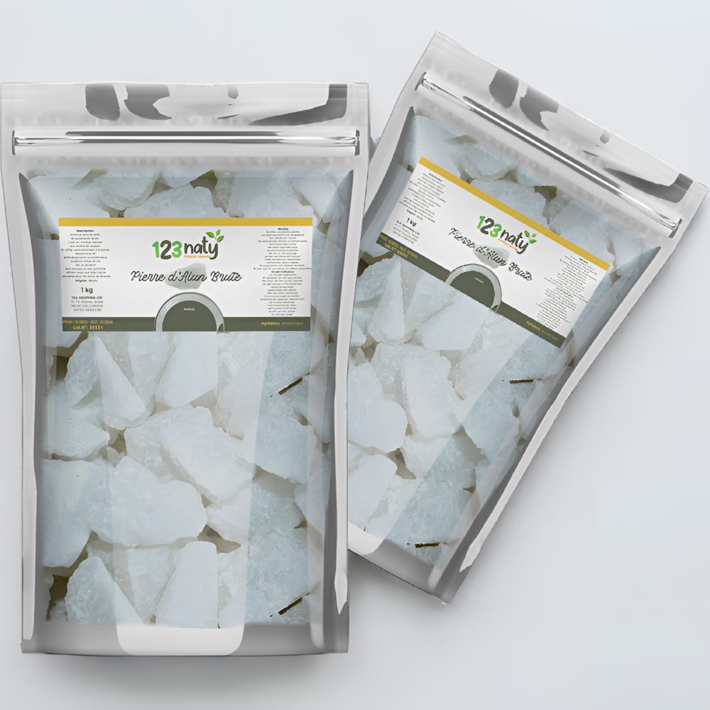 2X 1kg Pierre d'Alun brut | 123NATY — pack de 2 produits