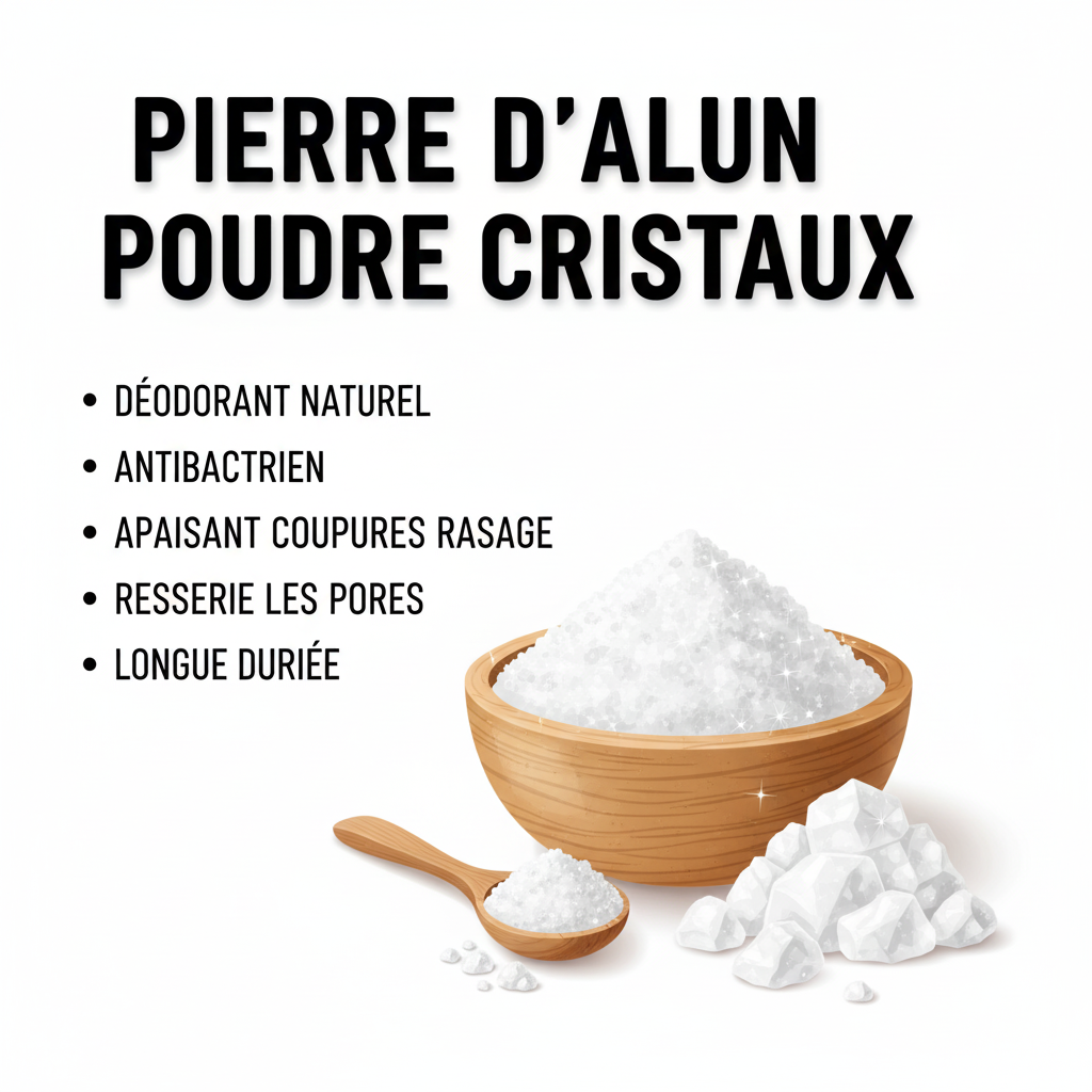 100g Pierre d'Alun Poudre Cristaux
