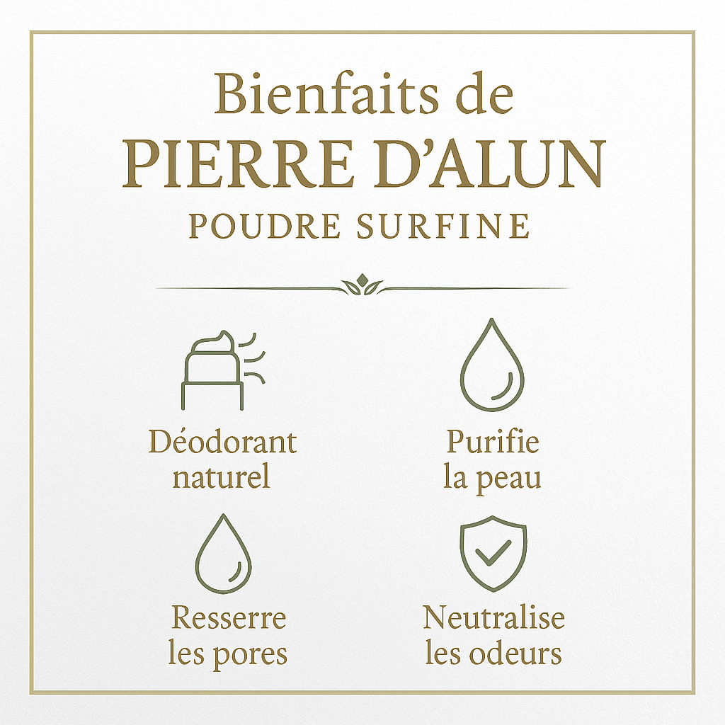 2X 1kg Pierre d'Alun Poudre Cristaux