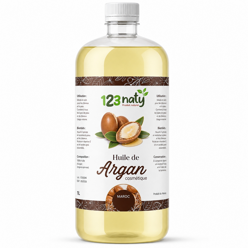 Huile d’Argan cosmétique 1 L | Première pression à froid | Maroc