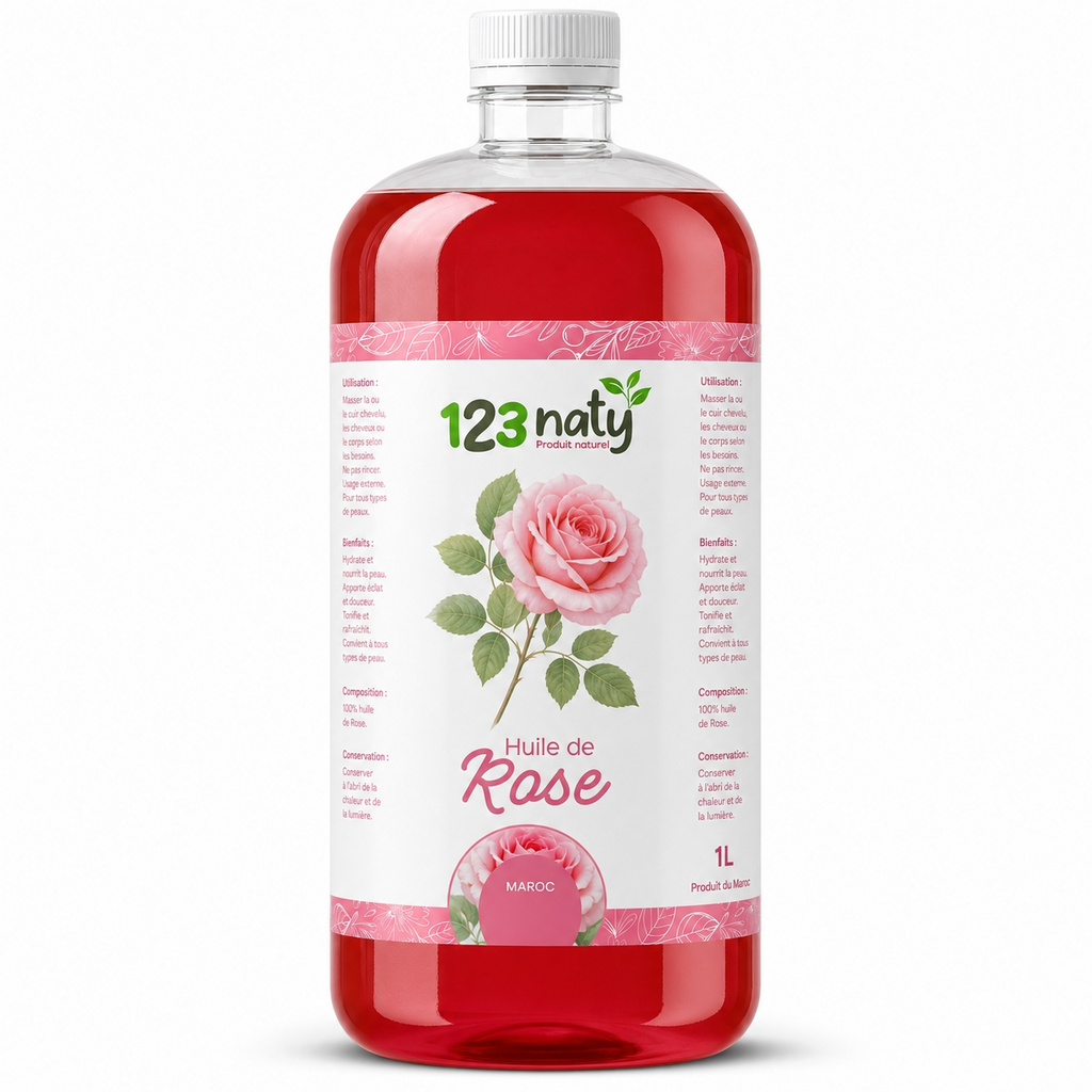 1L Huile de Rose – Macérat Huileux – Soin Visage Anti-Âge & Éclat – Qualité Premium