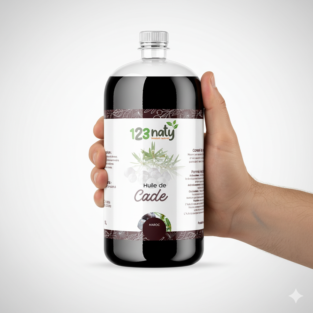 Huile de Cade 1L – Usage cosmétique, huile naturelle pour soins peau et cheveux