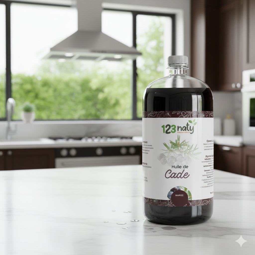 Huile de Cade 1L – Usage cosmétique, huile naturelle pour soins peau et cheveux