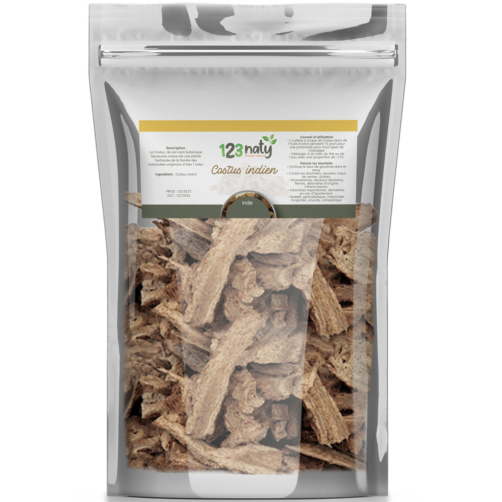 1kg Costus Indien Brut – 100% Naturel – Santé & Bien-être